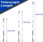 Telescopic Boat Hooks  Docking Telescopic Pole Stainless Steel Reinforced Tube R