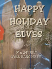  happy Holiday Elves  Felt Wall Hanging Kit By Design Works   5116   New In Pkg 