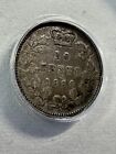 1870 Canada 10 Cents Silver Coin Narrow 0 Graded G 6 By Anacs