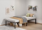 Twin Size 14 Inch Metal Bed Frame Heavy Duty Platform With Underbed Storage
