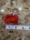 Led Safety Light Name Tag Bone Shaped Pendant Dog Red Flashing