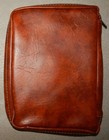 Brown Zipper Bible Cover W  Ichthys - Imitation Leather  8  X 5  1 2  X 1  1 4  