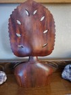 Vintage Polynesian Hand Carved Wood Bust Native Island Tribal