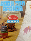 Vtg Murphys Mart Zoo Animals Baby Afgha Crocet Kit Needlecraft Grannycore 32x42
