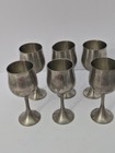 Vintage Royal Selangor Pewter 6  Wine Goblets Set Of 6 Trumphet Base Cups