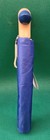 Vtg Raines 1980s Blue Premier Wood Duck Handle Push Button Compact Umbrella  Nwt