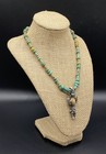 American West  Cp-sterling Silver Sw Turquoise Jasper Kachina Enhancer Necklace