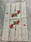 Vintage Vera Neumann Red Rose Flower Lady Bug Kitchen Tea Towel All Linen 2pcs 
