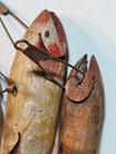 Lot Of 6 Vintage Primitive Folk Art Hand Carved Fish Decoys 6-9  Lake Cabin