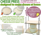 Wooden Cheese Press With 2 Cheese Mold  1 3qt
