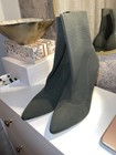 Shoedazzle Olive Knit Sock Style Pointed Toe Stiletto Heel Boots Us 12