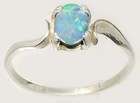 Antique Australian Black Opal Ring Ancient Persia Rome Lightening Greek Prophecy