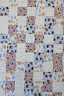 Handmade Baby Boy Tied Quilt New Flannel Soft On Both Sides 38x32 Crib Stroller