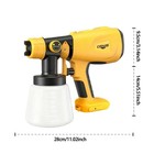 Cisivis 1000ml Cordless Paint Spray Gun For Dw 20v Battery - Clearance Sale
