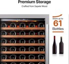 Ca lefort 24  Single Zone Black Wine Cooler Left-hinge 5 65 Cu ft Home bar