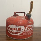 Eagle Vintage  the Gasser  Red Metal Gasoline Fuel Can  Gas   Oil Theme 2 5 Gal