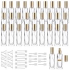 30 Pcs 30ml Perfume Bottles Bulk - Refillable Clear Thick Glass Cologne Spray   