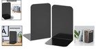 Bookends 1 Pair  Black Metal Book Ends  Heavy Bookends For Shelves  Book Stop   