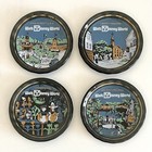 Set Of 4 Vintage Walt Disney World Glass Coasters 3 25    Main Street Usa   More