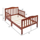 Wooden Baby Toddler Bed Children Bedroom Furniture With Safety Espresso