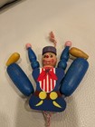Antique Wooden Pull Toy From Austria Authentic Rare Old Time Colorful