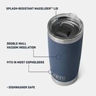 Yeti Rambler 20 Oz Tumbler Logo Magslider Lid Navy