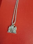 Jesus  Christ Withe  The Cross Medal   16 Inches Chain Silver Plated  New