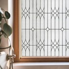 Window Privacy Film  Stained Glass Decorative Static Cling  Removable Sun Blocki