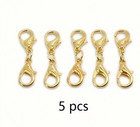 Double Lobster Clasp Extender 5 Pcs Double Claw Connector Silver gold Bracelet