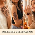 Koogel 18 Sheets 97pcs Henna Tattoo Stencil Kit  18 Count  pack Of 1   Black1