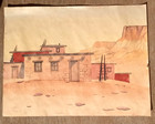 Jacob Thomas Frye  tesuque Pueblo  Watercolor Of  pueblo Home  11 75  X 8 6 8