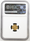 1849 California Fractional Gold  fierce  Indian Bear  6 Type Ngc Unc