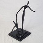 Vintage Bodrul Khalique  Bronze Metal  Man   Woman Dancers  Mid Century Modern