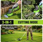 7 2v Cordless Grass   Hedge Trimmer With 44 5    Extension Pole And 2ah Battery