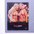 Sexy Blonde Women Models 2002 Coors Light Beer Twins Vintage Print Ad 