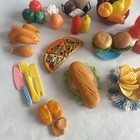 Vintage Pretend Play Food Lot Burgers Pizza Sandwich Fruit Vegetables 60  Pc