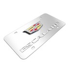 Cadillac Escalade Crest 3d Logo Chrome Stainless Steel Auto License Plate