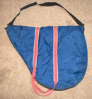 Navy Fleece Lined English Saddle Bag Carrier With Shoulder Strap 27   X 43  