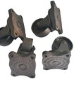 4  Vintage Casters Cast Iron Flat Tops Wheels Sz In Pics  Marked Schenok 1870