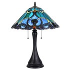 Tiffany Style Victorian Design 2-light Antique Bronze Table Lamp