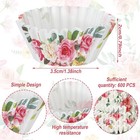 600 Pcs Pink Floral Mini Cupcake Wrappers Liners For Baking Flower Liners Mini