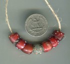 African Trade Beads Vintage Antique Venetian Old Glass Skunk Eye White Heart Mix