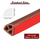 79 Inch Flexible Quarter Round Molding  Bendable Peel And Stick Trim  Brown