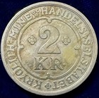 1922 Greenland Danish Colony 2 Kroner Ivigtut Cryolite Polar Bear Toned   Rare