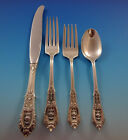 Rose Point By Wallace Sterling Silver Flatware Set For 8 Service 32 Pieces