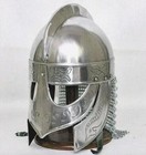 Handcrafted Viking Wolf Armor Helmet Silver Finish  medieval Metal Knight Helmet