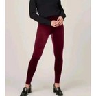 Spanx Velvet Rich Burgundy Shape Wear Leggings Pants Womens Size Small