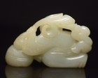 China Antique Vintage Natural Hetian Jade Carved Exquisite Child Statue Artwork