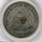 1847 Seated Liberty Dollar 1 00  Anacs Vf25 Details 