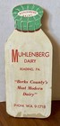 Vintage Muhlenberg Dairy Milk Bottle Needle Case Advertising Reading  Pa